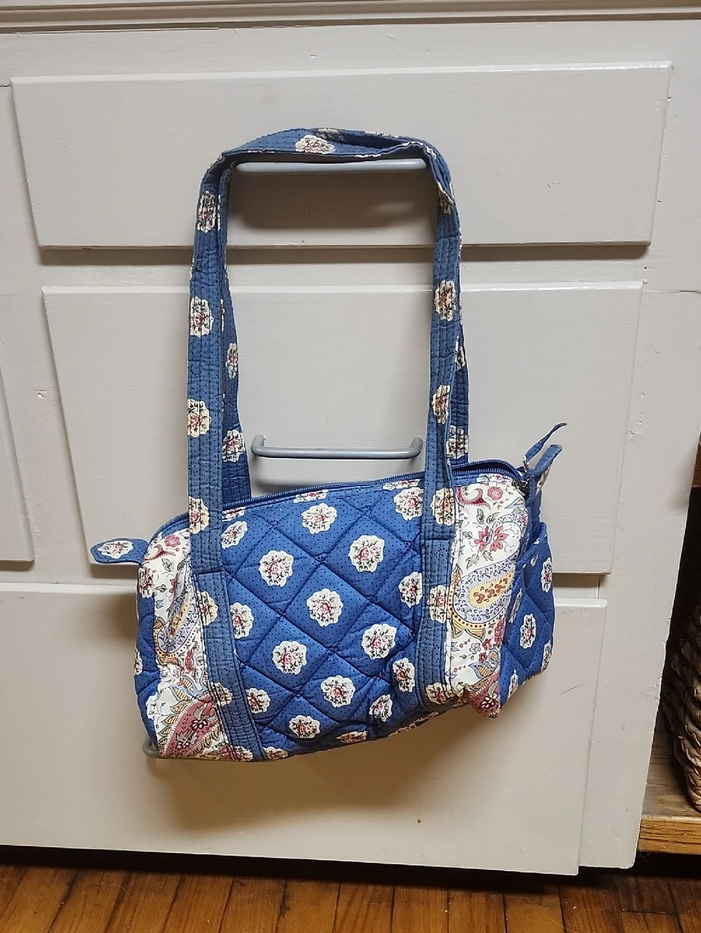Pierre Deux Quilted Blue Floral Shoulder Bag - Picture 1 of 4